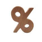 Anneau de dentition en bois de htre, 7 pices, symbole d'opration mathmatique, perles de bricolage ...