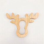 Anneau de dentition en bois de h�tre pour b�b�, 20 pi�ces, attache - sucette, cha�ne, pendentif, rongeur, ...