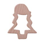 Anneau de dentition en bois de h�tre pour b�b�, de qualit� alimentaire, en forme d'arbre de no�l, jouet ...