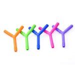 Anneau de dentition en forme de y pour b�b�, b�ton de dentition en silicone de qualit� alimentaire, tube ...