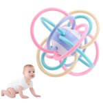 Anneau de dentition a hochet, jouet de dentition, balle a secouer, jouet sensoriel pour bb, jouets ...