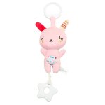 Anneau de dentition multifonction pour bb, ours, lapin, peluche, jouets sonores, musique, animaux de ...