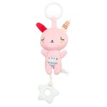 Anneau de dentition multifonction pour bb, ours, lapin, peluche, jouets sonores, musique, animaux de ...