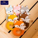 Anneau de dentition en silicone, 1 pi�ce, animal rongeur renard pendentif b�b�, lapin doux, bricolage ...