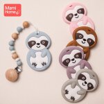 Anneau de dentition en silicone pour bb, 1 pice, animal, accessoires sucette en gel de silice pour ...