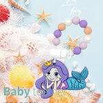 Anneau de dentition en silicone pour b�b�, forme sir�ne, paresseux, dessin anim�, pendentif a m�cher, ...