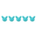 Anneau de dentition en silicone pour bb, tte de lapin, perles, 5 pices / paquet, sans bpa, collier, ...