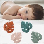 Anneau de dentition en silicone en forme de feuille pour b�b�, 1 pi�ce, perles de dentition, sucette ...