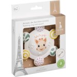Anneau de dentition sonore sophie la girafe en caoutchouc naturel, 6 textures