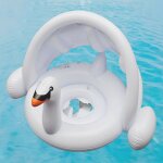 Anneau de natation gonflable pour b�b�, bateau en forme de cygne, jouet aquatique, si�ge de piscine d'et� ...