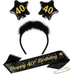 Anniversaire 40 ans bandeau happy birthday anniversaire echarpe pour femmes cadeau d'anniversaire dcoration ...