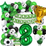 Anniversaire 8 ans dcoration garon football vert - ballon, deco de fte pour enfants fille et garon[h1697] ...