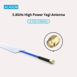 Antenne de drone 5. 2ghz 50w a gain elev sma mle, bloqueur d'antenne de direction - type 0. 9g yagi ...