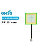 Antenne gps glonass bd en cramique intgre, passive gnss avec cble ipex ufl 10cm, 25x25x4, 35x35x4, ...