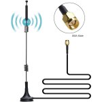 Antenne magn�tique double bande 12 db omnidirectionnelle 2, 4 g 5 g / 5, 8 g - connecteur sma m�le avec ...