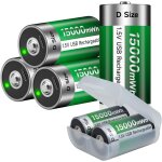 Aoal - piles d rechargeable usb lithium / 15000mwh - 1. 5v d cell batteries rechargeable chargement rapide ...
