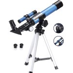 Aomekie - telescope astronomique 32x pour enfants avec trepied de table inclus