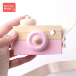 Appareil photo en bois pour b�b�, jouet montessori, sans bpa, pendentif rongeur, diy, jouet de dentition, ...