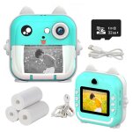 Appareil photo a impression instantane pour enfants avec imprimante thermique, appareil photo numrique ...