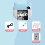 Appareil photo a impression instantane avec imprimante thermique pour enfants, appareil photo numrique ...