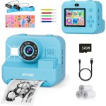 Appareil photo instantan�, 2. 4  ecran appareil photo enfant avec papier d'impression et carte 32gb, ...