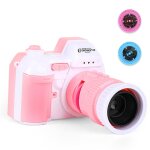 Appareil photo numrique electronique rose, jouets pour enfants, cadeaux d'anniversaire, mini projecteur, ...