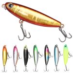 App�t de surface pour le sport et le divertissement, crayon 60mm / 6g, bouche de cheval a rayures blanches, ...