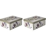Apt - 1 unit, bote d'armoire en carton avec couvercle au parfum de lavande, bote a vtements et linge, ...