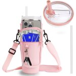 Apt - sac et couvercle pour bouteille d'eau, compatible avec le gobelet stanley 40oz, etanche, sac pour ...