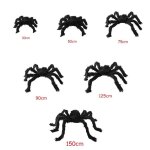 Araigne gante noire en peluche d'horreur, accessoires de dcoration de fte d'halloween, jouets pour ...