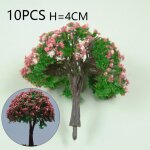 Arbres miniatures, 10 pi�ces, 4cm, architecture, train, chemin de fer, diorama wargame, paysage, belle ...