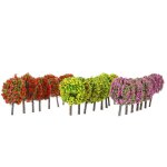 Arbre mixte en forme de boule, 30 pi�ces, mod�le de train, am�nagement de paysage de jardin, arbres diorama ...