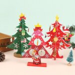 Arbre de no�l en bois 3d pour enfants, 1 ensemble, cr�atif, bricolage, d�coration, cadeau