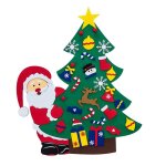 Arbre de noël en feutre amovible, 32 pièces, ensemble d'ornements de noël, motif père noël, porte de ... Arbre de noël en feutre amovible, 32 pièces, ensemble d'ornements de noël, motif père noël, porte de ...