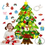 Arbre de noël en feutre, ensemble de bricolage, ornements détachables, tenture murale, cadeau pour enfants ... Arbre de noël en feutre, ensemble de bricolage, ornements détachables, tenture murale, cadeau pour enfants ...
