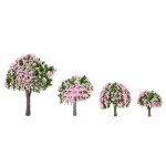 Modèle d'arbre avec paysage de chemin de fer a fleurs blanches et roses, kits de construction de modèles, ... Modèle d'arbre avec paysage de chemin de fer a fleurs blanches et roses, kits de construction de modèles, ...
