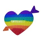 Arc en ciel flche piercing coeur push bubble fidget, jouets, puzzle anti stress, autisme, besoins spciaux, ...