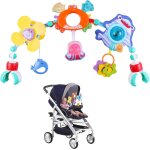 Arche d'activits articule pour bbs et tout - petits, arche d'veil pour poussette avec moulin a vent, ...