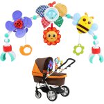 Arche d'activits articule pour bbs et tout - petits, arche d'veil pour poussette avec moulin a vent, ...