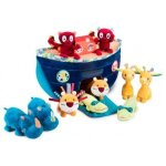 Arche de noe transportable en tissu - set bateau + 10 peluches animaux - lilliputiens - figurines - des ...