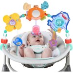 Arche de poussette, jouets musicaux mobiles honeybee crib, jouet a emporter avec support d'activit sensoriell ...