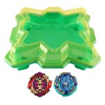 Arène de combat gyro pour enfants, toupie, bataille avec poignée de lanceur Arène de combat gyro pour enfants, toupie, bataille avec poignée de lanceur