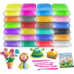 Argile sèche a l'air24 couleurs pâte a modeler magique avec 5 outilscadeau pour garçons et filles agés ... Argile sèche a l'air24 couleurs pâte a modeler magique avec 5 outilscadeau pour garçons et filles agés ...