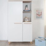 Armoire bébé 2 portes et 2 niches ouvertes roba - leon - 1 tringle et 5 etagères - pieds en bois massif ... Armoire bébé 2 portes et 2 niches ouvertes roba - leon - 1 tringle et 5 etagères - pieds en bois massif ...