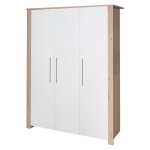 Armoire b�b� 3 portes battantes roba - malo - meuble de rangement avec penderie et 8 compartiments - ...