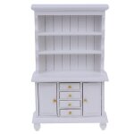 Armoire en bois multifonction pour maison de poupe, meuble miniature, bibliothque, etagre pour faire ...