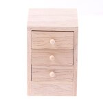 Armoire de chevet en bois, meubles, mod�le, accessoires, jouets pour maison de poup�e, stickers miniatures, ...