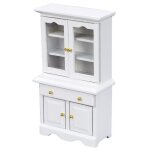 Armoires de cuisine miniatures blanches 1:12, avec tiroir de travail, accessoires de meubles pour maison ... Armoires de cuisine miniatures blanches 1:12, avec tiroir de travail, accessoires de meubles pour maison ...