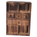 Armoire d'exposition miniature pour maison de poup�e, mini meuble en bois, armoire, biblioth�que, vitrine, ...