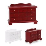 Armoire de rangement a grille r�tro pour maison de poup�e, meuble, accessoire de sc�ne, mod�le de jouets ...